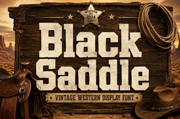 Black Saddle: Defining Rugged Authenticity in Modern Western Typography
