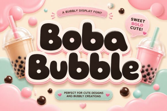 Boba Bubble: Strategic Application of Playful Typography in Brand Identity