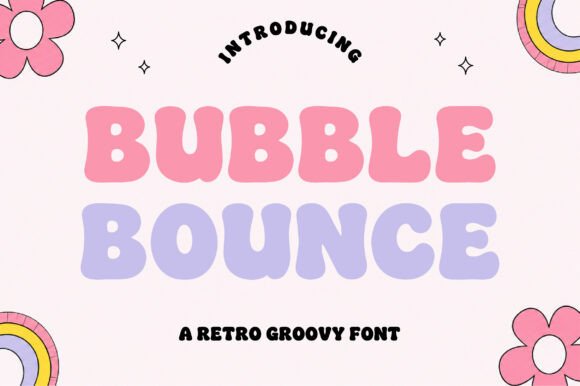 Bubble Bounce: Retro Groovy Font for Creative Projects