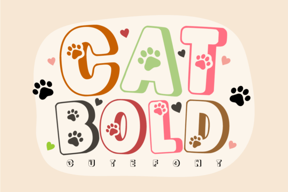 Cat Bold: Playful Display Font for Pet & Kid Brands