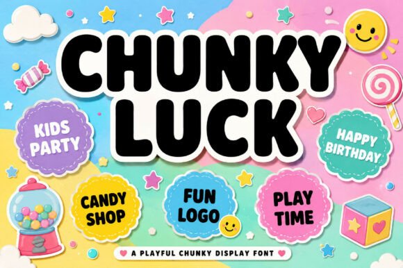 Chunky Luck: Bold Retro Typography for Modern Design
