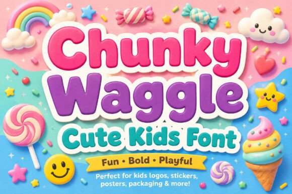 Chunky Waggle: Elevating Children’s Design with Joyful Typography