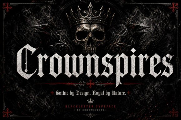 Crownspires: A Royal Gothic Display Font