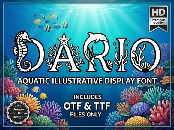 Dario: Evaluating an Illustrative Display Typeface for Marine-Themed Design