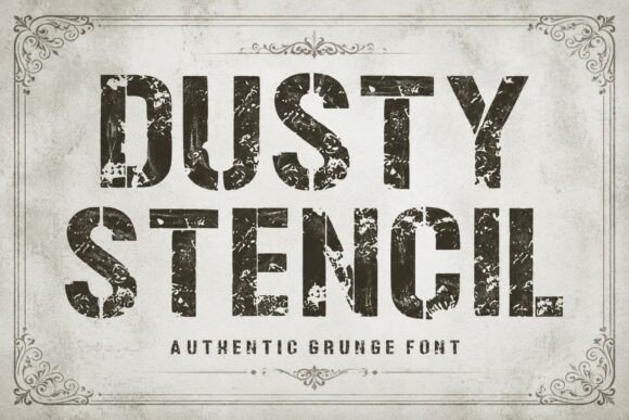 Dusty Stencil: Authentic Grunge Typography