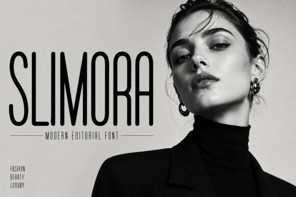 Elevating Luxury Design with SLIMORA: A Tall Condensed Display Font