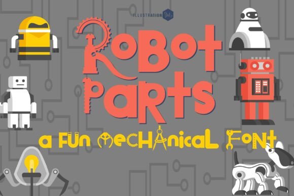 Evaluating Robot Parts: A Geometric Display Typeface for Technical Branding