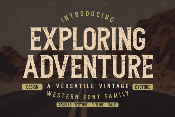 Exploring Adventure: A Rugged Vintage Display Font
