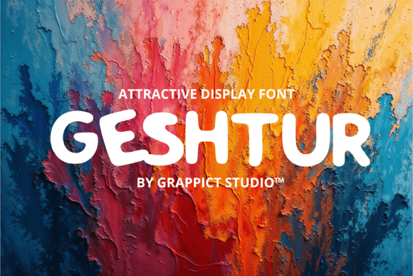 Geshtur: Bold, Organic Display Font for Playful Designs