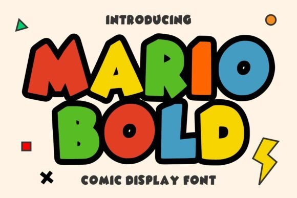 Mario Bold: Playful Display Font for Creative Projects