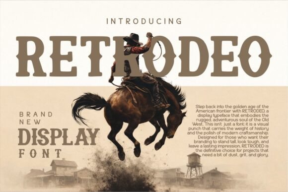 Retrodeo: Bold Western Display Font for Modern Design