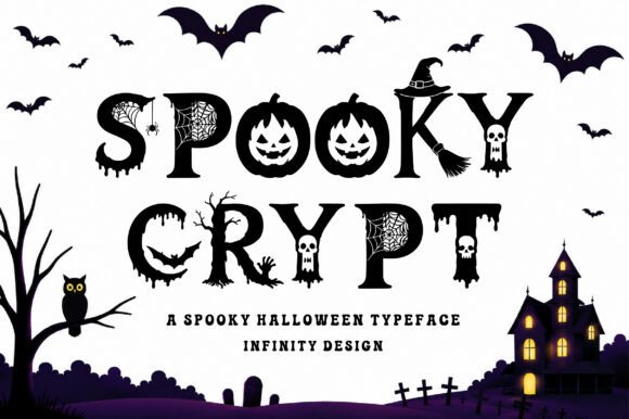 Spooky Crypt: Elevating Seasonal Designs with Bold Decorative Typography