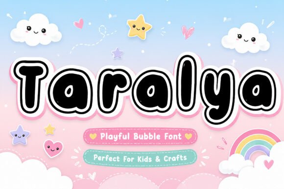 Taralya: A Playful Bubble Font for Creative Projects