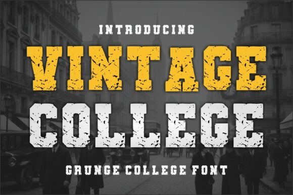Vintage College Font: Bold Varsity Style