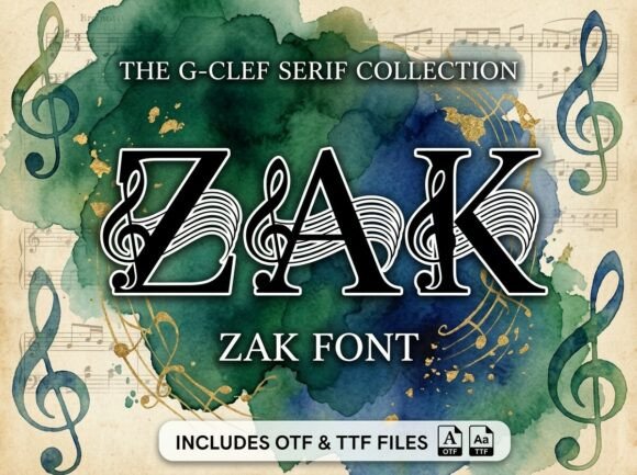 Zak: A Rhythmic Display Font for Musical Design